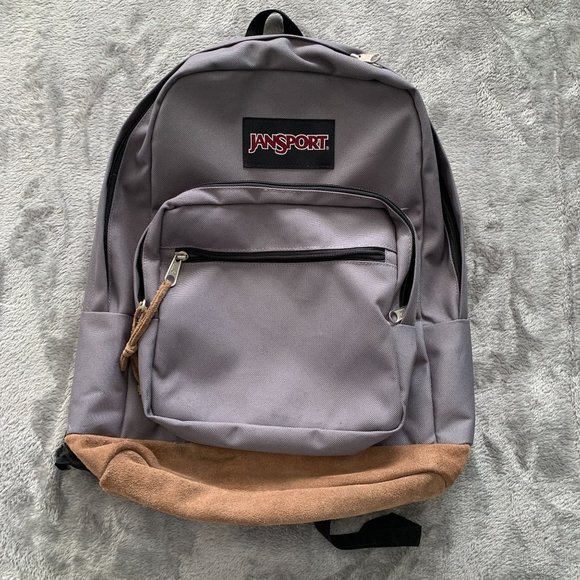 Jansport Bags Jansport Leather Suede Bottom Full Size Backpack Read